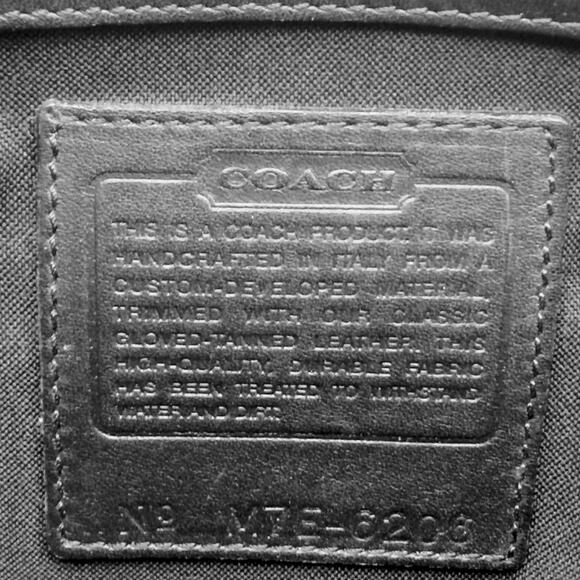 Vintage Coach Neo Collection Tote Handbag Black Neoprene/Leather Style 6206 - Picture 7 of 8